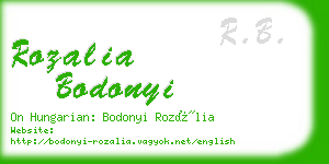 rozalia bodonyi business card